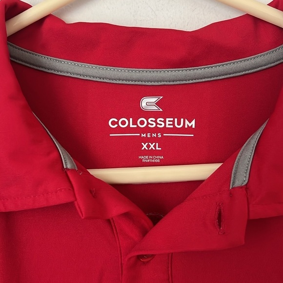 Colosseum Men's Ohio State Buckeyes Scarlet Polo Size XXL New with Tags + - Picture 3 of 5